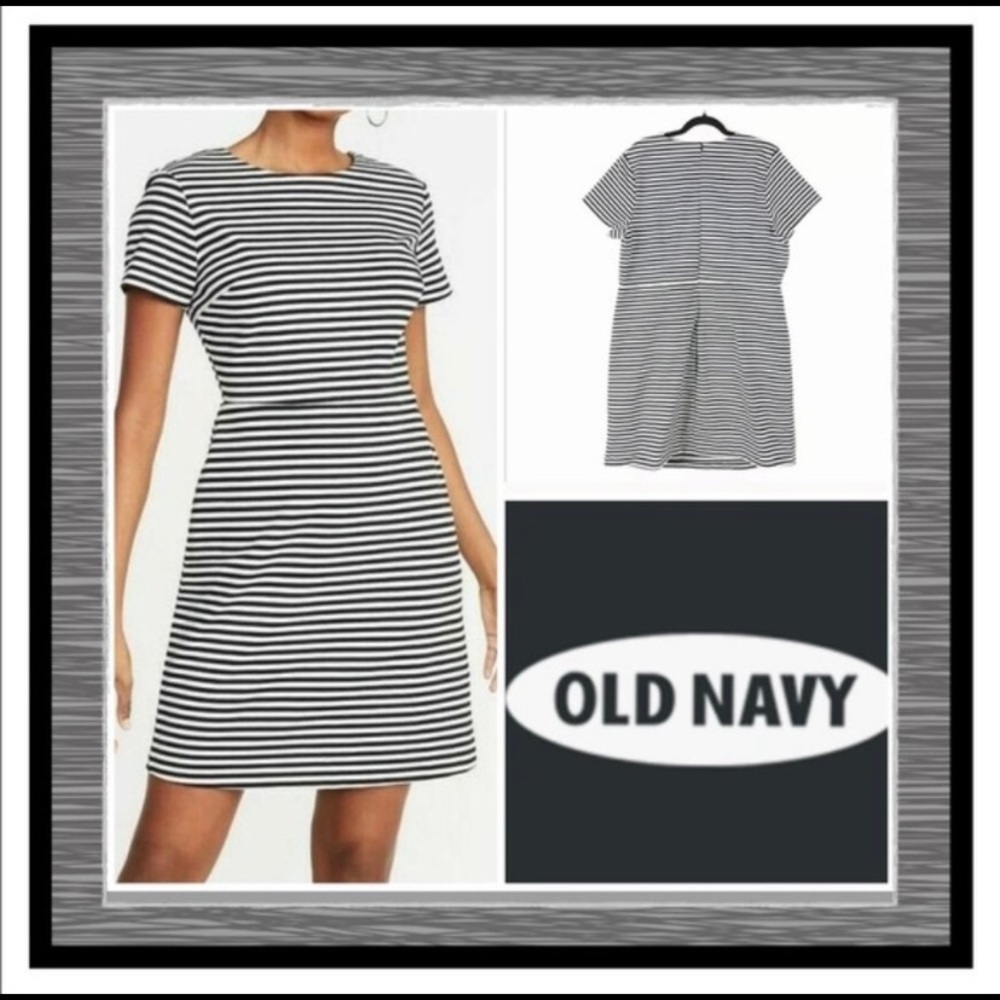 Old Navy striped dress fitted size L